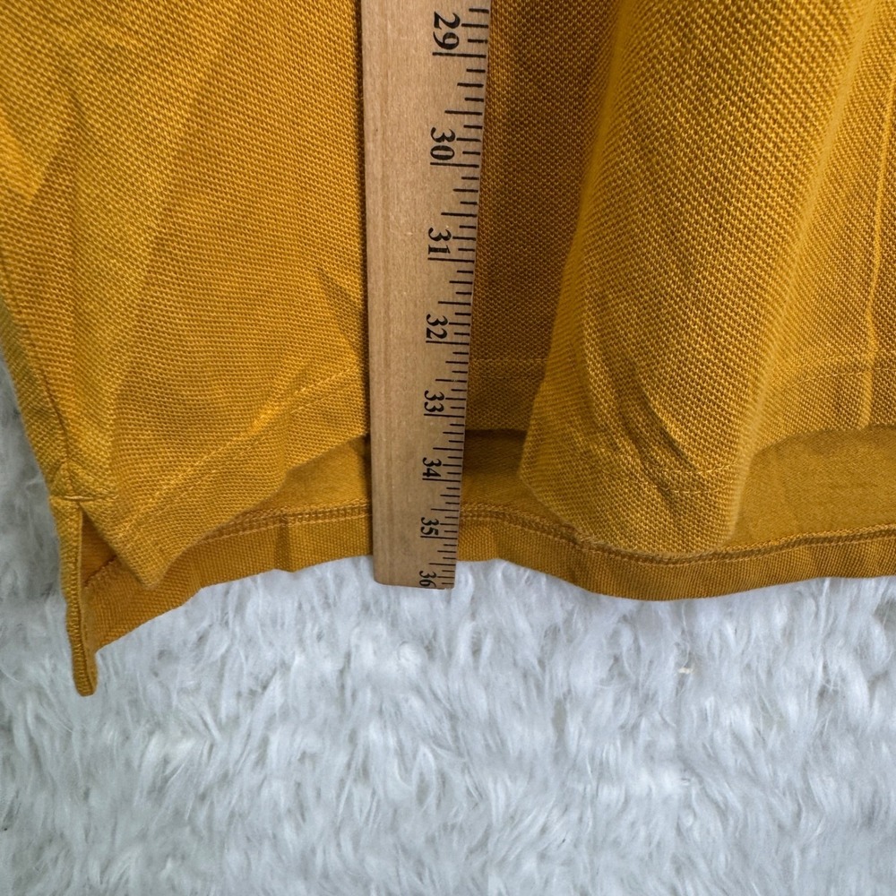 J.Crew Pique Polo Shirt XLT Mustard Yellow Short Sleeve Preppy Casual Tall - Picture 6 of 9